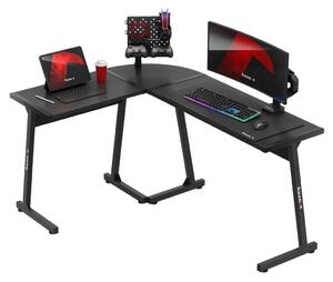 Gamer asztal sarokasztal ,íróasztal 147x112cm fekete