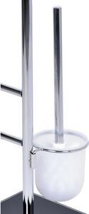 ProCart® vécépapír és vécékefetartó, 80 cm, fém és üveg