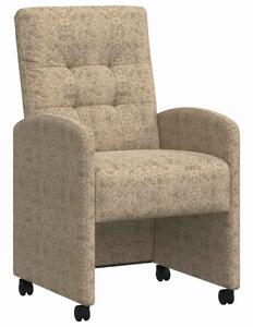 VidaXL Kerekes Étkező Székek 2 pcs Világosszürke 57 x 67 x 98 cm