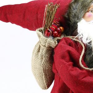 ProCart® Mikulás figura lámpással, magasság 60 cm, ajándék táska, karácsonyi dekoráció