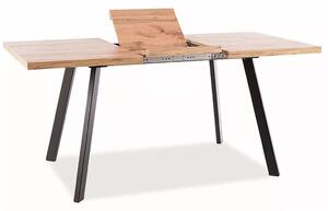 Brick Kihúzható MDF Étkezőasztal Artisan Tölgy Fekete Vázzal