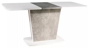 Calipso Kihúzható Étkezőasztal Matt Fehér-Beton Laminált 110/145