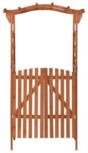 VidaXL tömör fenyőfa pergola kapuval 116 x 40 x 204 cm