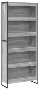 VidaXL Könyvespolc 2 pcs Szürke Sonoma 80 x 30 x 189,5 cm Faanyag