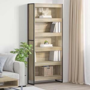 VidaXL Könyvespolc 2 pcs Sonoma 80 x 30 x 189,5 cm Faanyag