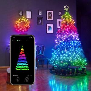 Twinkly Intelligens karácsonyi fényfüzér, 100 RGB LED, okostelefon-vezérlés Wi-Fi / Bluetooth kapcsolaton keresztül, 8 m, IP44