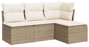 VidaXL Polyrattan Kerti Ülőgarnitúra - Bézs - 4 részes