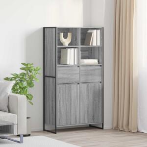 VidaXL Széf fiókkal 2 pcs Szürke Sonoma 81 x 36 x 150.5 cm Faanyag