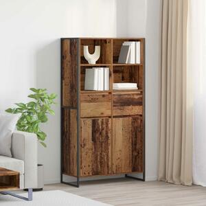 VidaXL Széf fiókkal 2 pcs Öreg fa 81 x 36 x 150.5 cm Faanyag