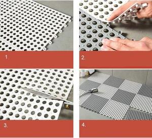 ProCart® Csúszásgátló szőnyeg fürdőszobához, puzzle típusú, 30x30 cm, vastagsága 2 mm, 10 darabos készlet