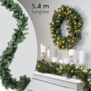 ProCart® girland, hossza 5,4 m, zöld-fehér ágak, hó megjelenés