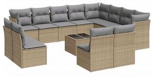 VidaXL Polyrattan Kerti Ülőgarnitúra - 13 részes - Bézs