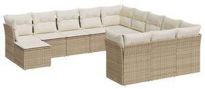 VidaXL Polyrattan Kerti Ülőgarnitúra - 12 részes - Bézs