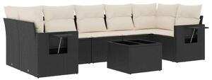 VidaXL Polyrattan Kerti Ülőgarnitúra - 8 részes - Fekete