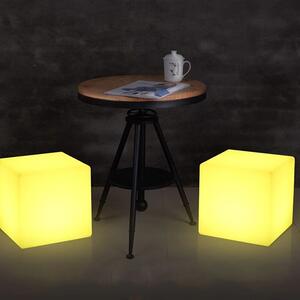 Kocka alakú szék, RGB LED világítás, 30x30 cm, távirányító, 4 üzemmód, akkumulátor