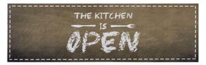 The Kitchen is Open barna futószőnyeg, 50 x 150 cm - Zala Living