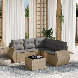 VidaXL Polyrattan Kerti Ülőgarnitúra - 6 részes - Bézs