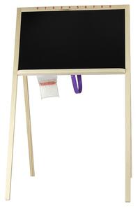ProCart® Krétás tábla, 2 oldal fehér fekete, szerelőkeret, mérete 90x47 cm, fakeret