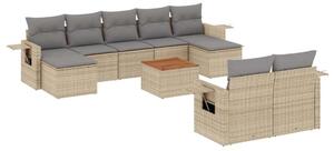 VidaXL Polyrattan Kerti Ülőgarnitúra - 10 részes
