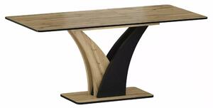 Vento Artisan Kinyitható Étkezőasztal Laminált Tölgy-Fekete Modern