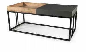 Lunaria Modern Dohányzóasztal MDF Artisan Tölgy-Antracit Duál Felülettel