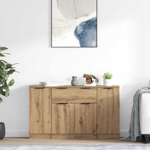 VidaXL Széf fiókkal 3 pcs Artisan tölgy Faanyag