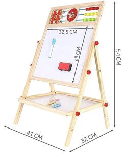 ProCart® mágneses tábla, 29x32,5 cm, 2 oldal, számoló, kréta, marker és szivacs