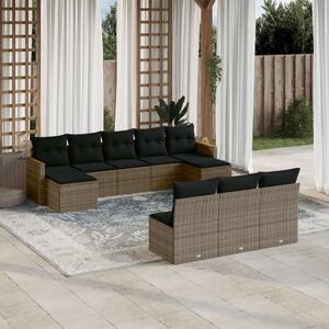 VidaXL Polyrattan Kerti Ülőgarnitúra - 10 részes - Szürke