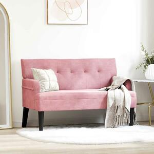 VidaXL Chesterfield Pad Rózsaszín 112 x 65,5 x 75 cm Bársony