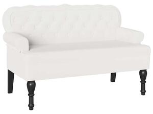 VidaXL Chesterfield Pad Fehér 119.5 x 64.5 x 75 cm Műbőr