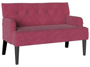 VidaXL Chesterfield Pad Bordó 112 x 65,5 x 75 cm Bársony