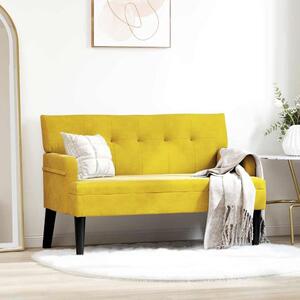 VidaXL Chesterfield Pad Sárga 112 x 65,5 x 75 cm Bársony