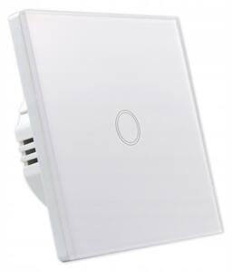 Érintőképernyős villanykapcsoló, Master led, LED kijelző, süllyesztett, fehér színű
