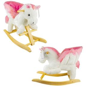 Rózsaszín ló hintaszék kicsiknek, 60x34x45 cm, zenei effektek, biztonsági övek