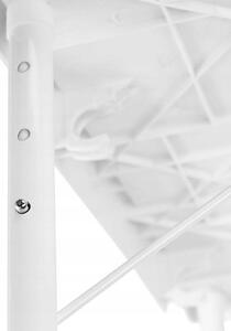 MT MALATEC Összecsukható erkélyasztal 40x52 cm, állítható dőlésszög, fehér acél keret