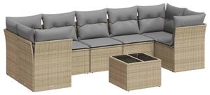 VidaXL Polyrattan Kerti Ülőgarnitúra - 8 részes - Bézs