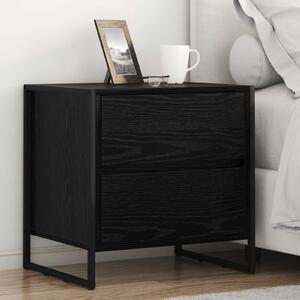 VidaXL Éjjeli asztal 2 pcs Fekete tölgy 50 x 39.5 x 50 cm Faanyag