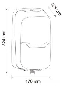 Merida Hygiene Control Flexi WC-papír adagoló, fehér