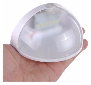 Napelemes lámpa, 6 db 1,2W LED-es, mozgásérzékelős, hideg fehér, IP55