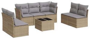 VidaXL Polyrattan Kerti Ülőgarnitúra - 8 részes - Bézs