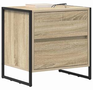 VidaXL Éjjeli asztal fiókkal 2 pcs Sonoma 50 x 39.5 x 50 cm Faanyag