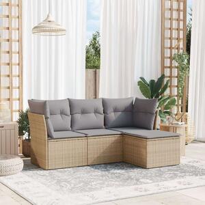 VidaXL Polyrattan Kerti Ülőgarnitúra - 4 részes