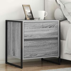 VidaXL Éjjeli asztal 2 pcs Szürke Sonoma 50 x 39.5 x 50 cm Faanyag