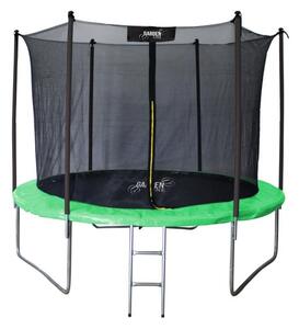 Gyermek trambulin, 252 cm átmérőjű, biztonsági hálóval, feljáró létrával, max. 100 kg