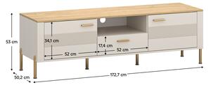 TV-állvány, kasmír/kő tölgy, RUNOL 2D1S