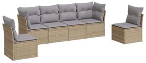 VidaXL Polyrattan Kerti Ülőgarnitúra - 6 részes