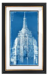 King Home Empire Art Deco Építészeti Kép Kék-Fehér