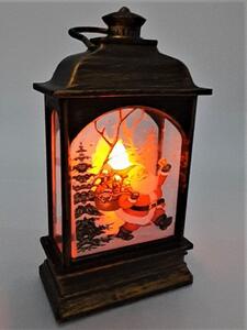 Karácsonyi dekoráció, LED lámpás, magasság 12,5 cm, elemmel működtethető