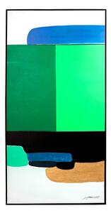 KARE Design Abstract Shapes Zöld Akril Vászonkép Arany Részletekkel