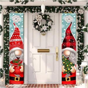 Karácsonyi ajtódísz, 30x180 cm, 2 darabos készlet, különböző mintákban